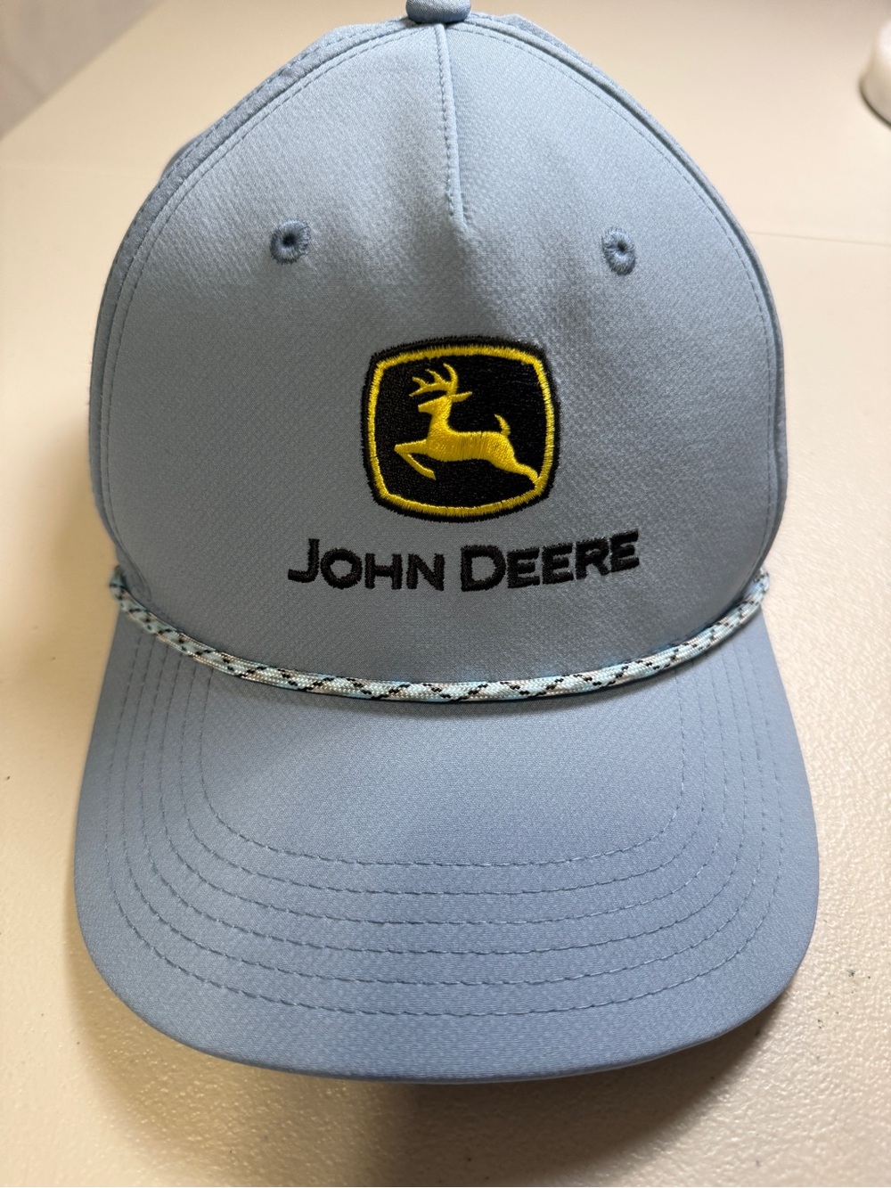 Ahead John Deere Rope Hat Golf Cap Mens Snapback Light Blue Performance Classic